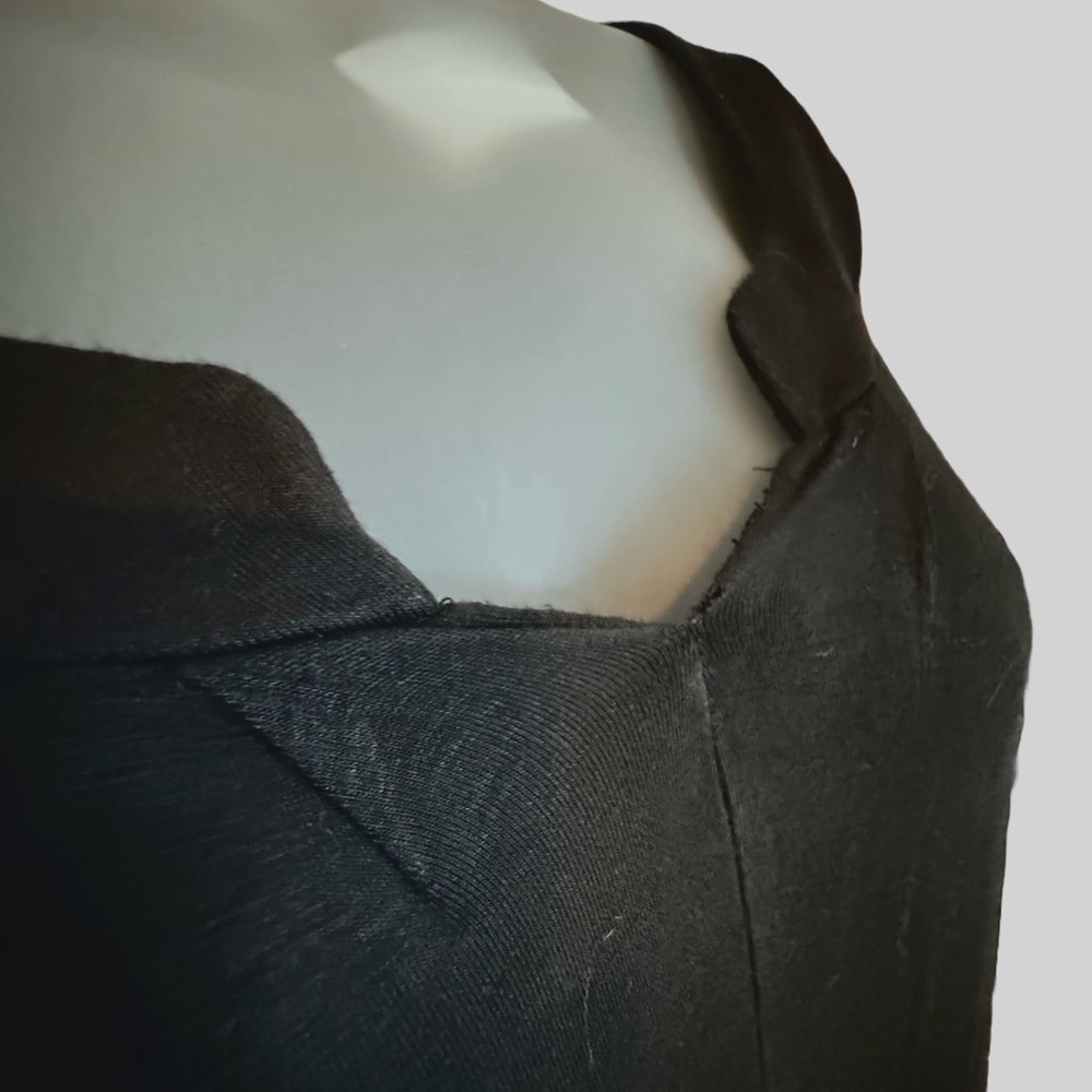 GUC New York & Company Stretch Black Midi Dress Medium 95% Rayon, 5% Spandex